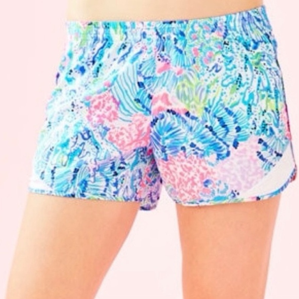 Lilly Pulitzer Ocean Trail athletic shorts - Pink & Blue